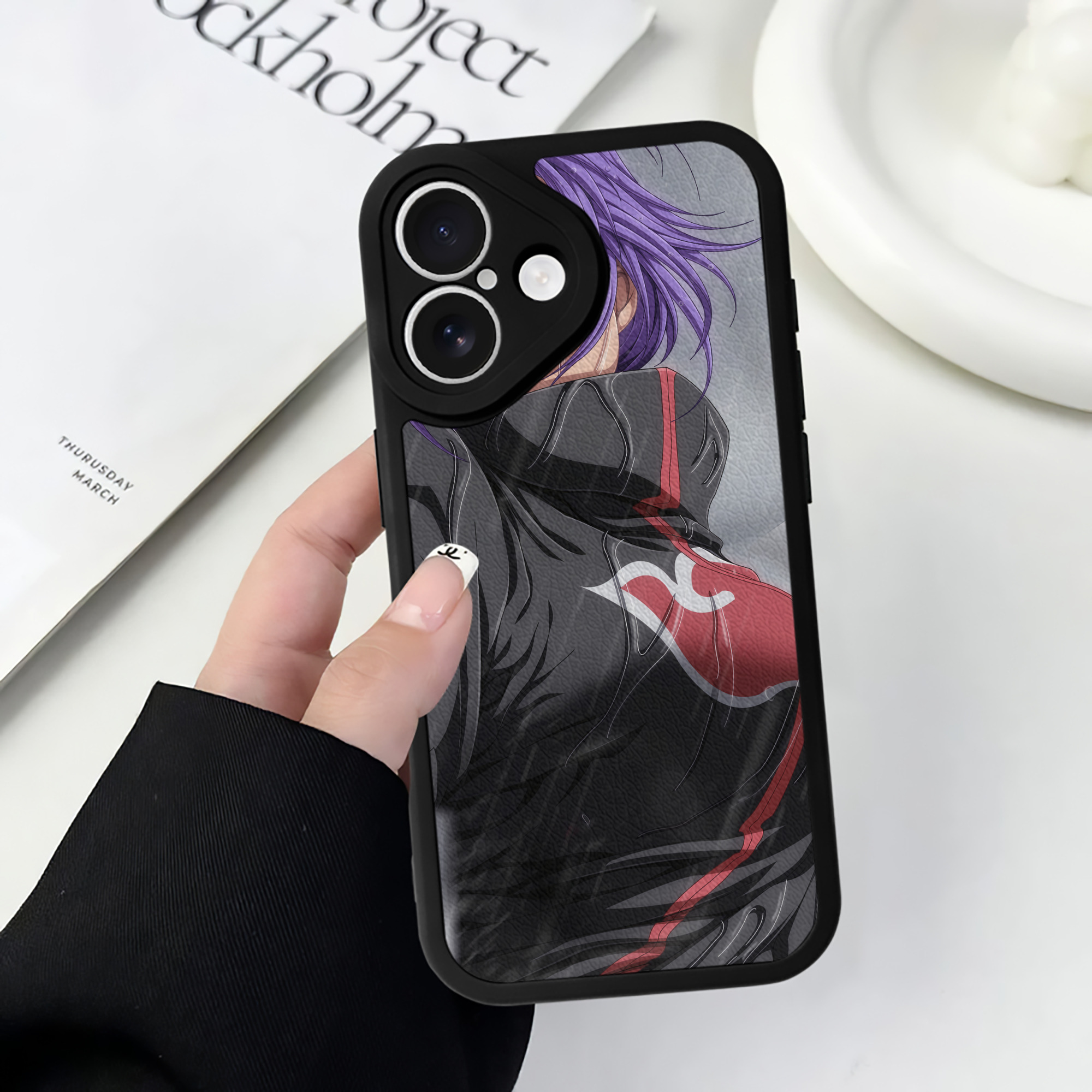 （画像用） NARUTO -ナルト- NARUTO -ナルト- 疾風伝 【iPhone 16シリーズ対応】シリコンスマホケース（レザー調） 材質：シリコン